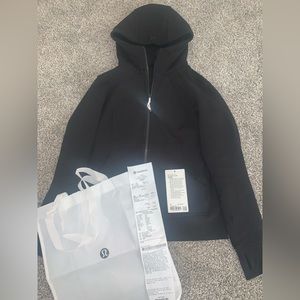 NWT lululemon black scuba hoodie. Size 10.